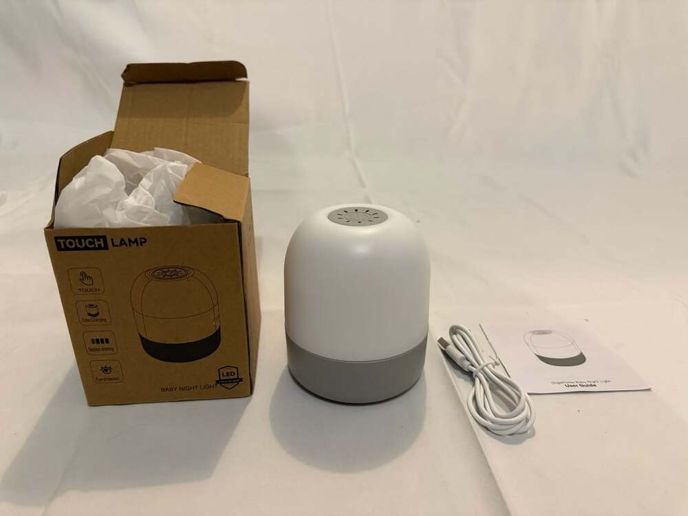 OrgaHome Baby Night Light Touch Lamp Model ORH01 Grey and White